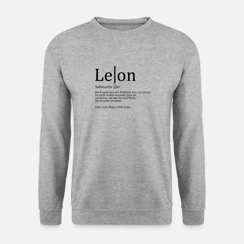 Erzgebirge Leon - Unisex Pullover - Weißgrau meliert