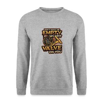 Vider mon crachat, valeur Français corne - Sweat-shirt Unisexe - gris chiné - Devant - Alina (178cm) & Michal (187cm)