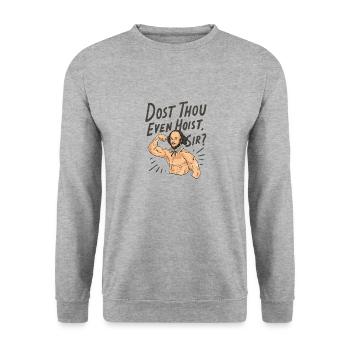 William Shakespeare quote - Unisex Sweatshirt - salt & pepper - Front - Alina (178cm) & Michal (187cm)