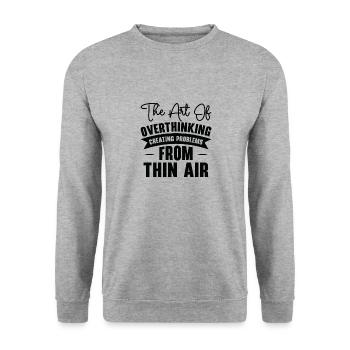 Repenser la suranalyse de la typographie vintage - Sweat-shirt Unisexe - gris chiné - Devant - Alina (178cm) & Michal (187cm)