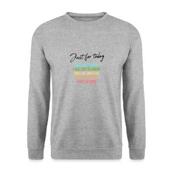 Maître Reiki Chakra Spirituel Holistique - Sweat-shirt Unisexe - gris chiné - Devant - Alina (178cm) & Michal (187cm)