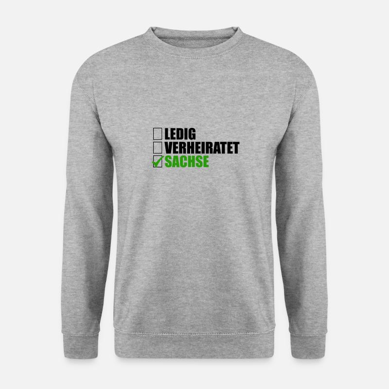 Sachse Ledig Verheiratet - Unisex Pullover - Weißgrau meliert