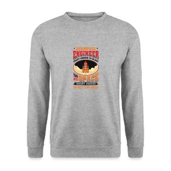 Ingénieur aérospatial - Sweat-shirt Unisexe - gris chiné - Devant - Alina (178cm) & Michal (187cm)
