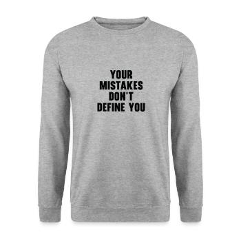 Mistakes Wisdom Quotes Positivity Life Quotes - Unisex Sweatshirt - salt & pepper - Front - Alina (178cm) & Michal (187cm)