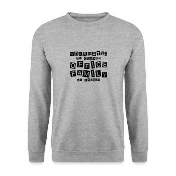 Workmate Office Family Friends Colleague Workplace - Unisex Sweatshirt - salt & pepper - Front - Alina (178cm) & Michal (187cm)