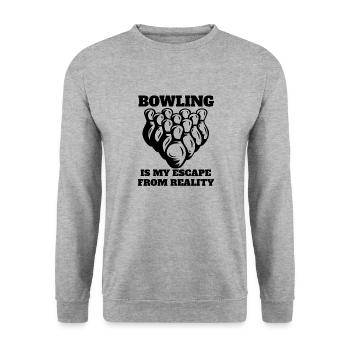 Bowling Bowling Gift Kegel Bowling ball Bowler - Unisex Sweatshirt - salt & pepper - Front - Alina (178cm) & Michal (187cm)