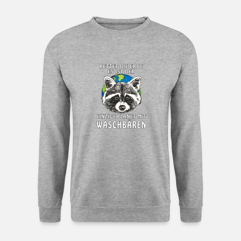 ERDE WASCHBÄREN - Unisex Pullover - Weißgrau meliert
