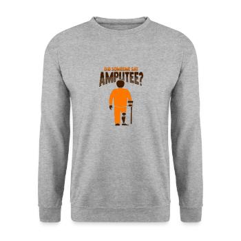 Prothèse de jambe amputée Amputation - Sweat-shirt Unisexe - gris chiné - Devant - Alina (178cm) & Michal (187cm)