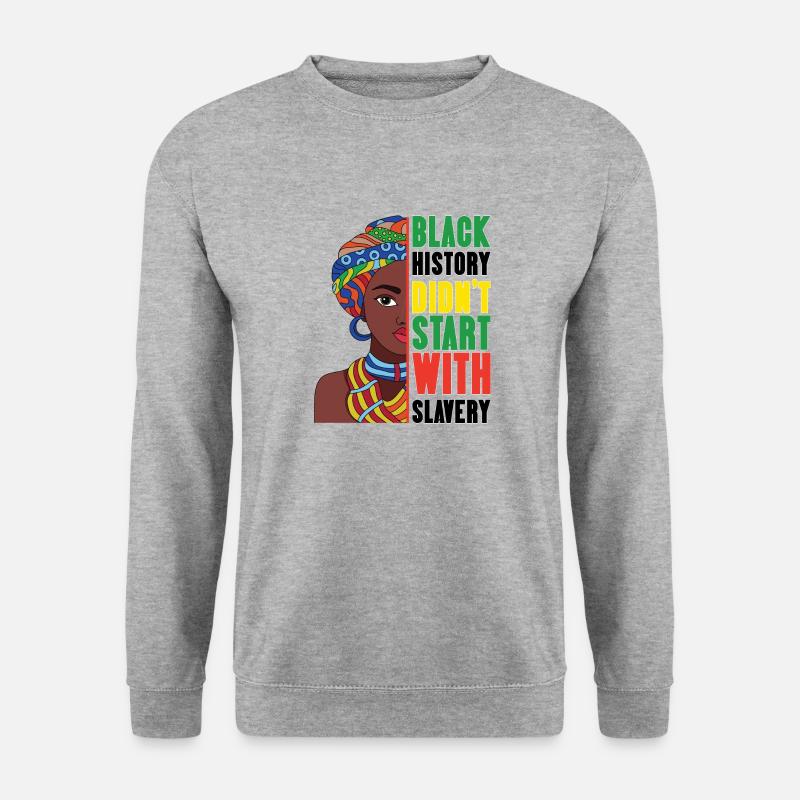 Black History - Unisex Pullover - Weißgrau meliert