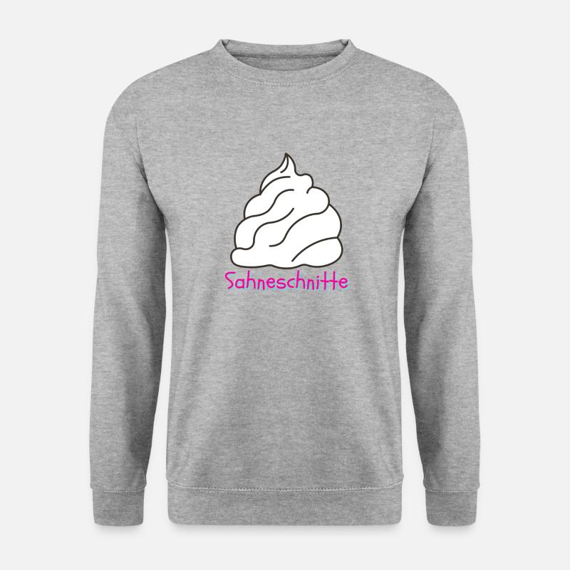 Sahneschnitte - Unisex Pullover - Weißgrau meliert