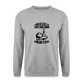 Bowling Bowling Ball Bowling Kegel Bowler Gift - Unisex Sweatshirt - salt & pepper - Front - Alina (178cm) & Michal (187cm)