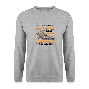 Joueur de harpe, joueur de harpe, harpe - Sweat-shirt Unisexe - gris chiné - Devant - Alina (178cm) & Michal (187cm)