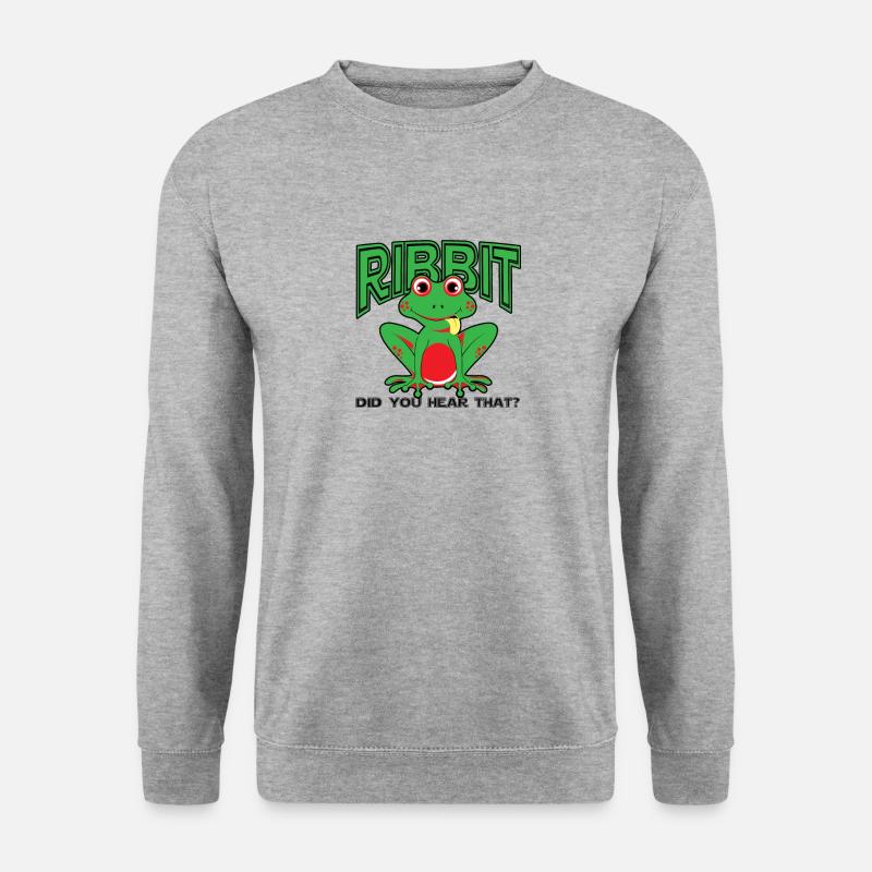 Rotäugiger Laubfrosch Niedliches - Unisex Pullover - Weißgrau meliert