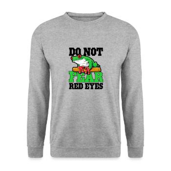 Red Eyed Tree Frog Cute Rainforest Amphibian - Unisex Sweatshirt - salt & pepper - Front - Alina (178cm) & Michal (187cm)