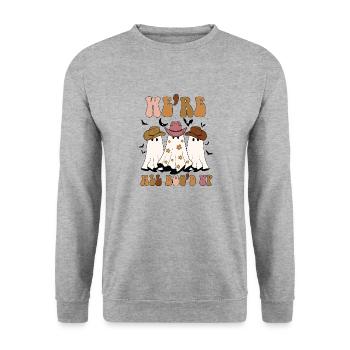Nous sommes tous hués - Sweat-shirt Unisexe - gris chiné - Devant - Alina (178cm) & Michal (187cm)
