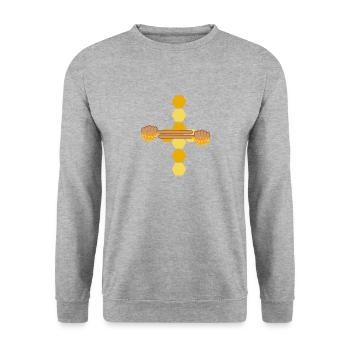Honeycomb Nature Wildlife Abeilles Abeilles Miel - Sweat-shirt Unisexe - gris chiné - Devant - Alina (178cm) & Michal (187cm)