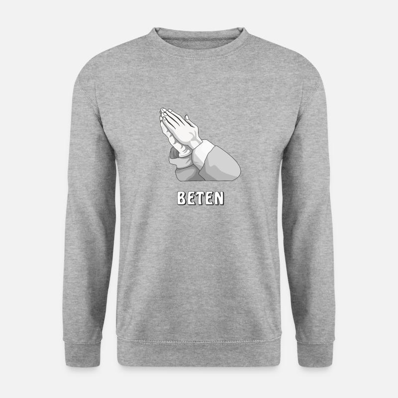 BETEN - Unisex Pullover - Weißgrau meliert