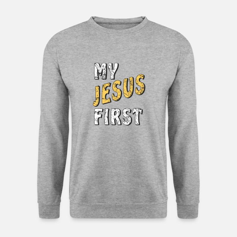 MY JESUS FIRST - Unisex Sweatshirt - salt & pepper