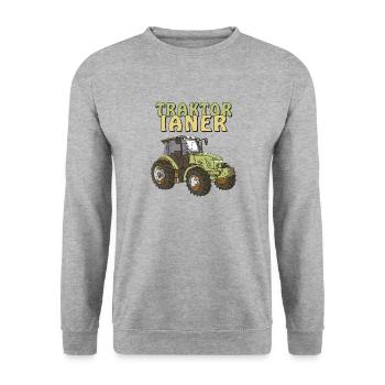 TRACTEUR TRACTEUR - Sweat-shirt Unisexe - gris chiné - Devant - Alina (178cm) & Michal (187cm)