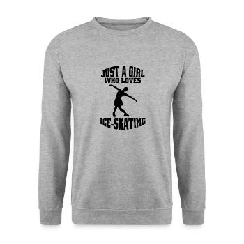 Figure skating ice skating skate figure skating - Unisex Sweatshirt - salt & pepper - Front - Alina (178cm) & Michal (187cm)