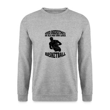 Joueurs de basket-ball de basket-ball de club d'amoureux de basket-ball - Sweat-shirt Unisexe - gris chiné - Devant - Alina (178cm) & Michal (187cm)