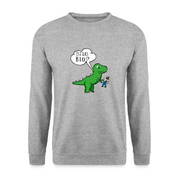 Ist das Bio - Unisex Pullover - Weißgrau meliert - Vorne - Alina (178cm) & Michal (187cm)
