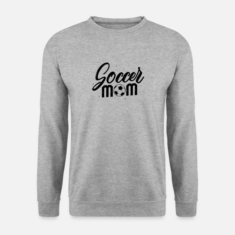 Muttertrikot, Fußball Mama Tee, Fußball Mama Sport - Unisex Pullover - Weißgrau meliert