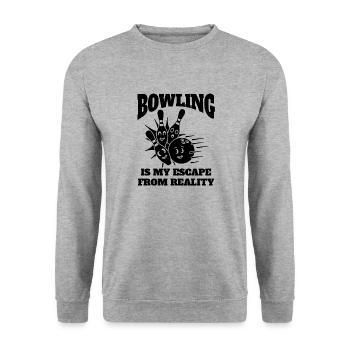 Bowler Bowling Bowling Bowling Kegel Cadeau - Sweat-shirt Unisexe - gris chiné - Devant - Alina (178cm) & Michal (187cm)