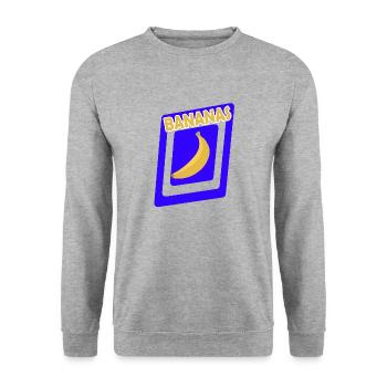 Bananas - Unisex Pullover - Weißgrau meliert - Vorne - Alina (178cm) & Michal (187cm)