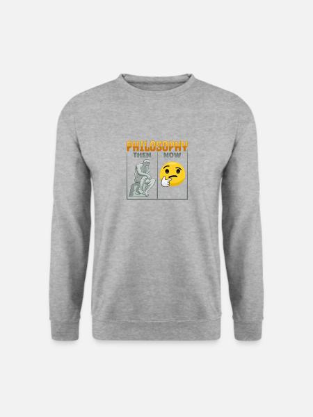 Philosophisches Design für einen Philosophen - Unisex Pullover - Weißgrau meliert
