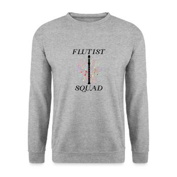 Flûtiste Joueur de flûte professionnel Musicien - Sweat-shirt Unisexe - gris chiné - Devant - Alina (178cm) & Michal (187cm)