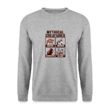 LARP RPG Rollenspiel Design für einen Larper - Unisex Pullover - Weißgrau meliert - Vorne - Alina (178cm) & Michal (187cm)