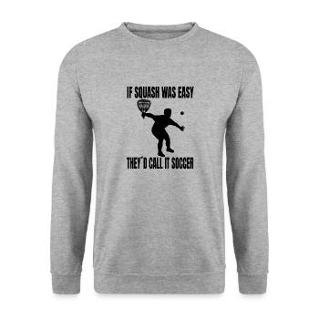 Squash Squashspiel Racquetball-Spieler Racquetball - Unisex Pullover - Weißgrau meliert - Vorne - Alina (178cm) & Michal (187cm)