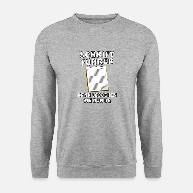 SCHRIFTFÜHRER - Unisex Pullover - Weißgrau meliert