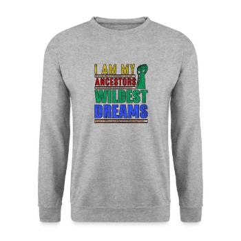 Je suis le Mois de l’histoire des Noirs le plus fou de mes ancêtres - Sweat-shirt Unisexe - gris chiné - Devant - Alina (178cm) & Michal (187cm)