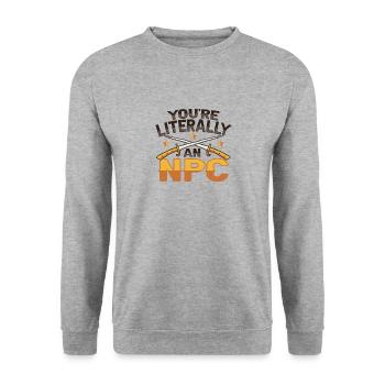 Larp Npc Rpg Joueur de rôle Larper - Sweat-shirt Unisexe - gris chiné - Devant - Alina (178cm) & Michal (187cm)