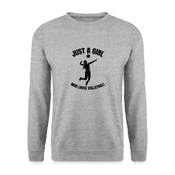 Volleyball Player Volleyball Girls Beach Volleyball - Unisex Sweatshirt - salt & pepper - Front - Alina (178cm) & Michal (187cm)