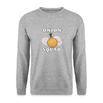 Onions Squad Funny Saying Food Hobby Chef - Sweat-shirt Unisexe - gris chiné - Devant - Alina (178cm) & Michal (187cm)