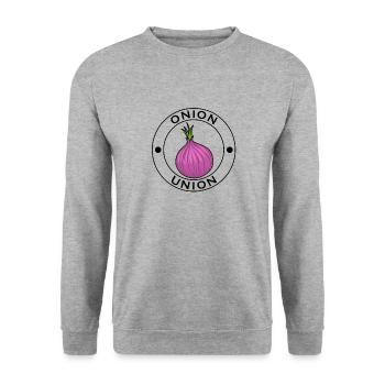 Oignons, légumes, Hobby Chef, cuisine et - Sweat-shirt Unisexe - gris chiné - Devant - Alina (178cm) & Michal (187cm)