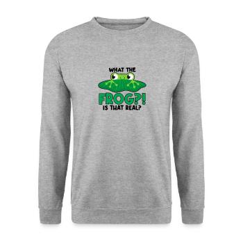 Red Eyed Tree Frog Cute Rainforest Amphibian - Unisex Sweatshirt - salt & pepper - Front - Alina (178cm) & Michal (187cm)