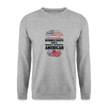 Né Birman Myanmar États-Unis - Sweat-shirt Unisexe - gris chiné - Devant - Alina (178cm) & Michal (187cm)
