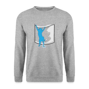chat dans votre poche - Sweat-shirt Unisexe - gris chiné - Devant - Alina (178cm) & Michal (187cm)