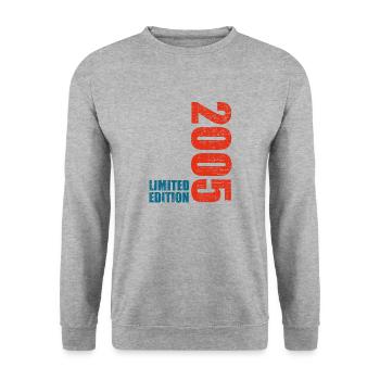 18th Birthday Boy Girl 18 Years 2005 Funny Gift - Unisex Sweatshirt - salt & pepper - Front - Alina (178cm) & Michal (187cm)