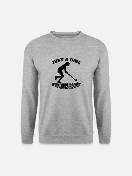 Feldhockey Hockeyspieler Hockey Geschenk Unihockey - Unisex Pullover - Weißgrau meliert