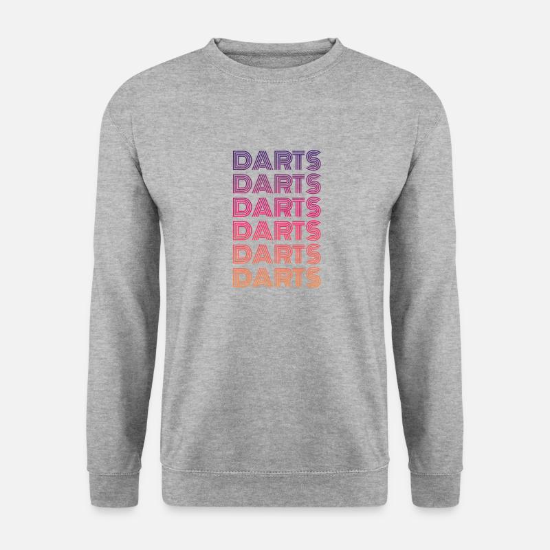 Darts Dart spielen - Unisex Pullover - Weißgrau meliert