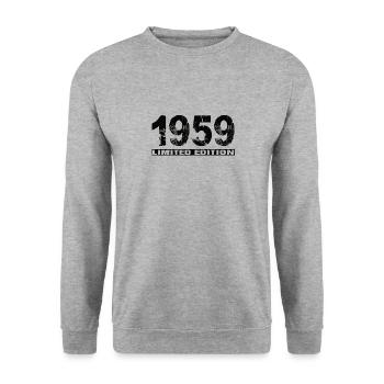 Limited Edition 1959 - Unisex Pullover - Weißgrau meliert - Vorne - Alina (178cm) & Michal (187cm)