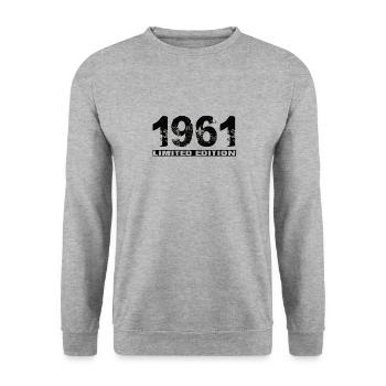 Édition limitée 1961 - Sweat-shirt Unisexe - gris chiné - Devant - Alina (178cm) & Michal (187cm)