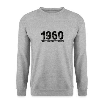 Édition limitée 1960 - Sweat-shirt Unisexe - gris chiné - Devant - Alina (178cm) & Michal (187cm)