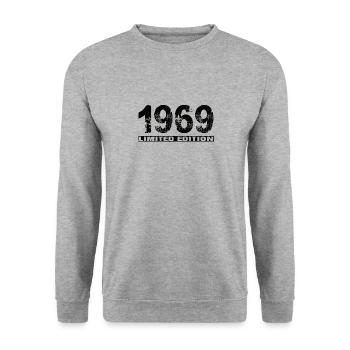 Édition limitée 1969 - Sweat-shirt Unisexe - gris chiné - Devant - Alina (178cm) & Michal (187cm)