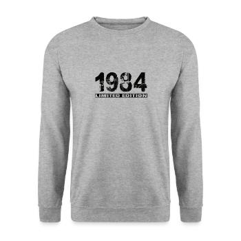 Limited Edition 1984 - Unisex Sweatshirt - salt & pepper - Front - Alina (178cm) & Michal (187cm)